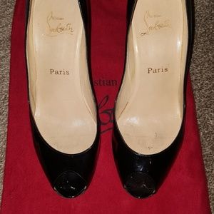 💕SOLD💕 Christian Louboutin Patent PeepToe Heels